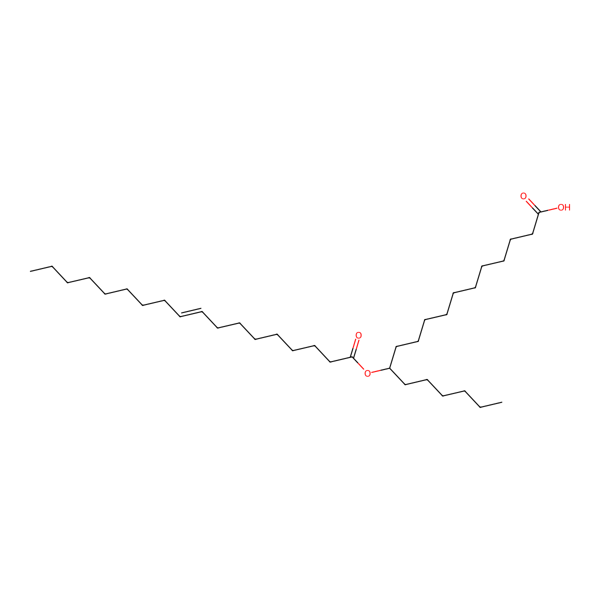 12-Octadec-9-enoyloxyoctadecanoic acid molecular structure, CAS 101901-73-9