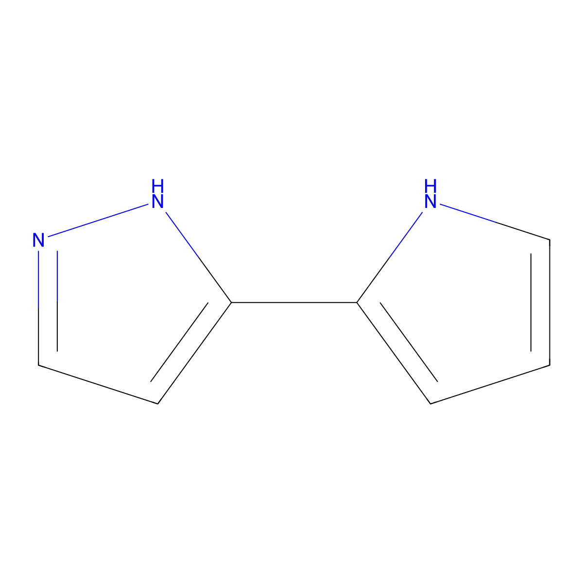 3-(1H-pyrrol-2-yl)-1H-pyrazole molecular structure, CAS 1019010-39-9