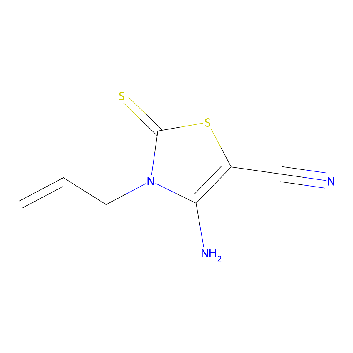 4-Amino-3-(prop-2-en-1-yl)-2-sulfanylidene-2,3-dihydro-1,3-thiazole-5-carbonitrile molecular structure, CAS 1019014-31-3
