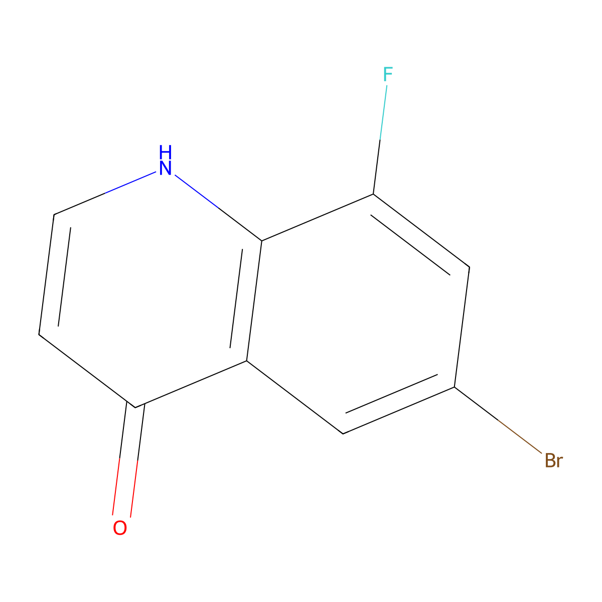 6-Bromo-8-fluoroquinolin-4-ol molecular structure, CAS 1019016-22-8