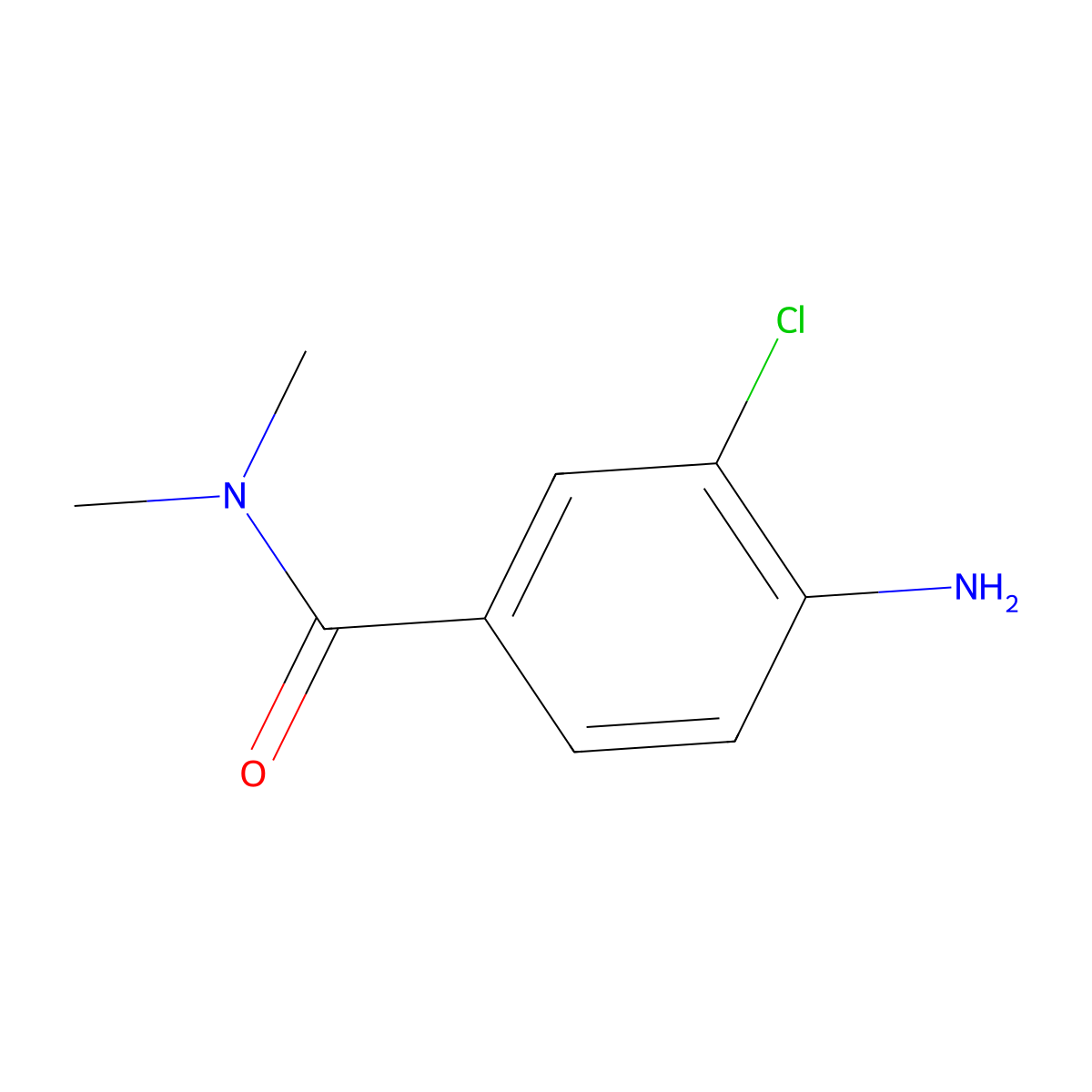 4-Amino-3-chloro-N,N-dimethylbenzamide molecular structure, CAS 1019018-13-3