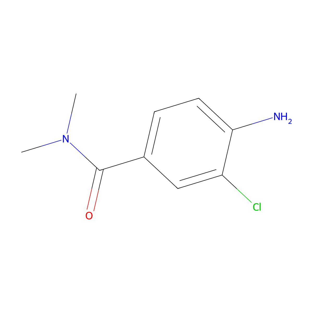 4-Amino-3-chloro-N,N-dimethylbenzamide molecular structure, CAS 1019018-13-3