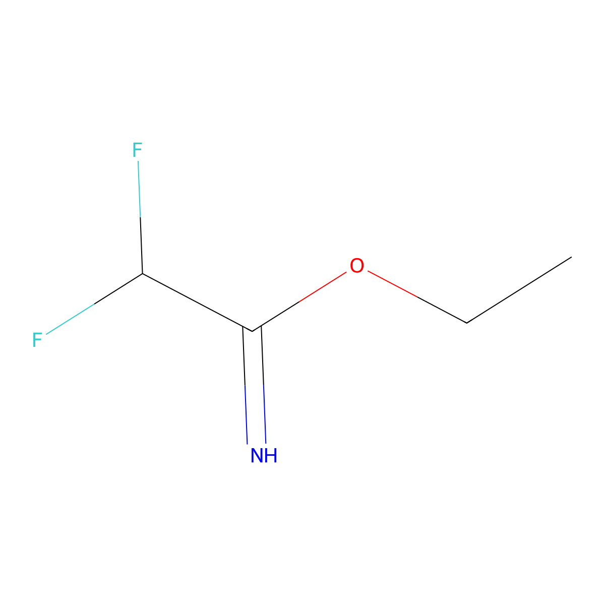 Ethyl 2,2-difluoroethanecarboximidate molecular structure, CAS 1019019-37-4