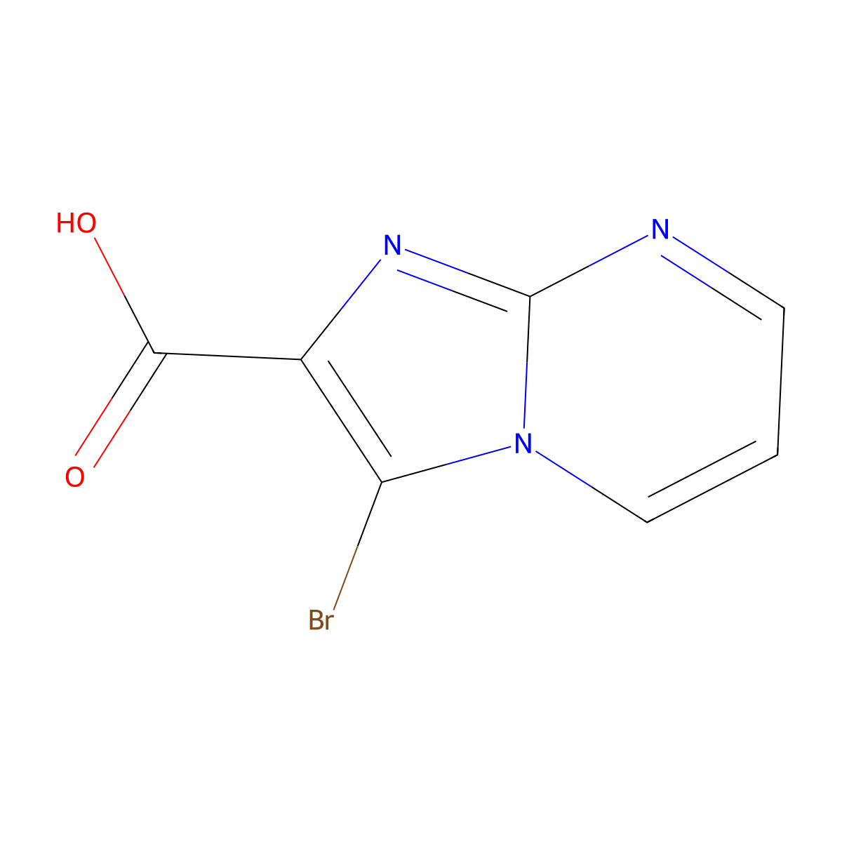 3-Bromoimidazo[1,2-a]pyrimidine-2-carboxylic acid molecular structure, CAS 1019019-48-7