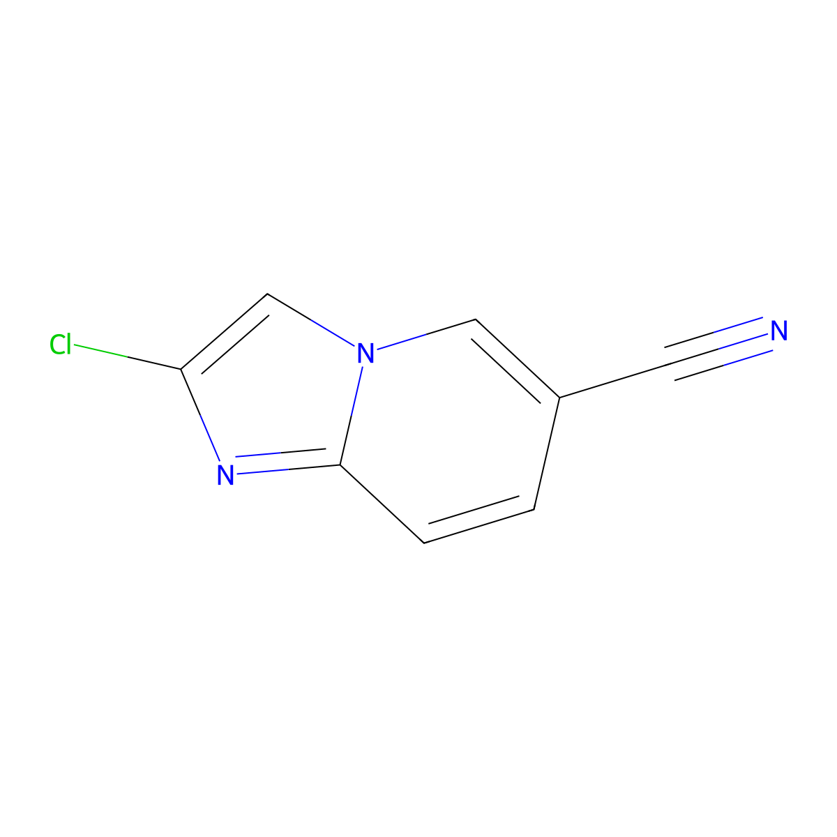 2-Chloroimidazo[1,2-a]pyridine-6-carbonitrile molecular structure, CAS 1019020-03-1