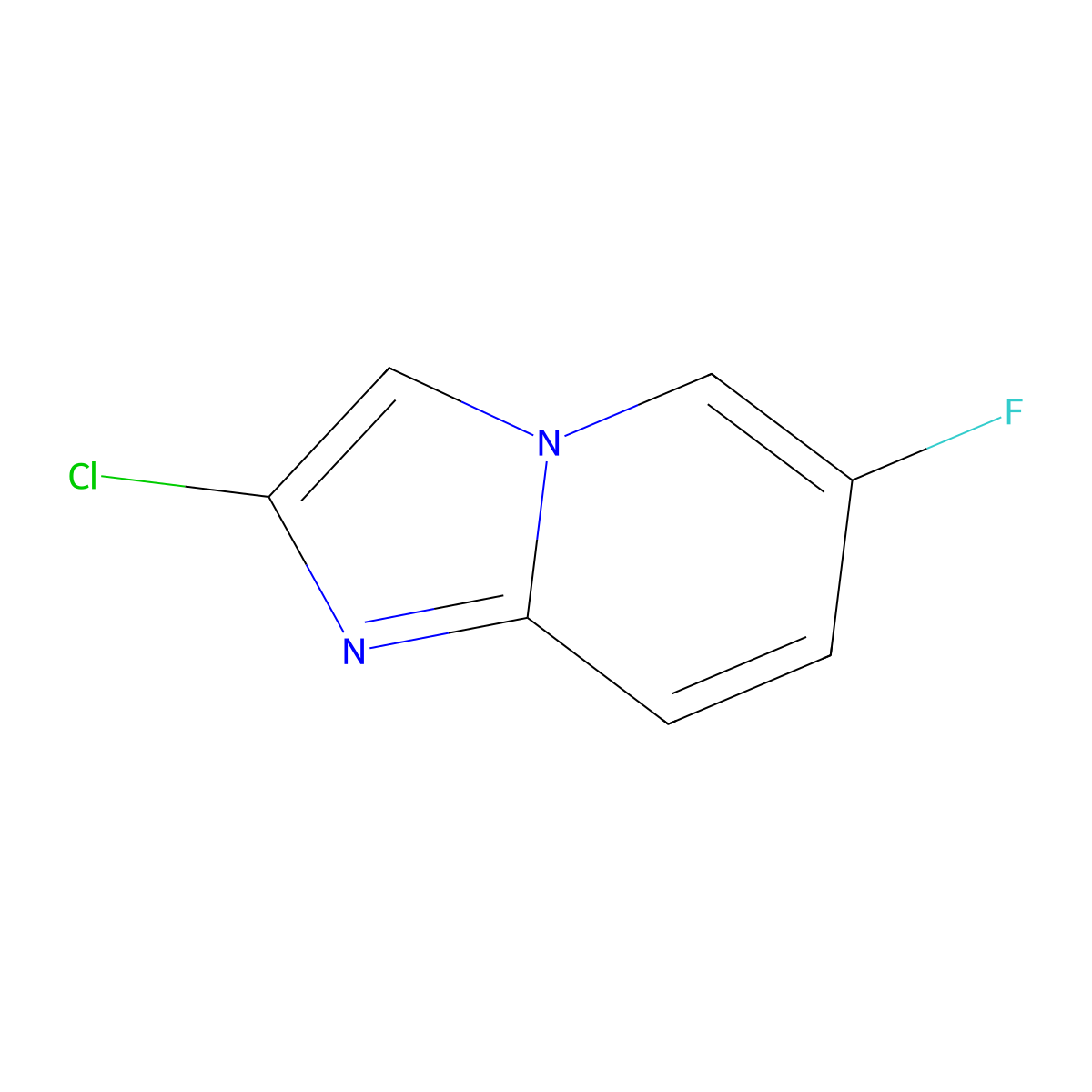 2-Chloro-6-fluoroimidazo[1,2-A]pyridine molecular structure, CAS 1019020-11-1