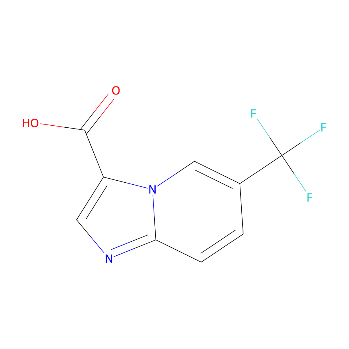 6-(Trifluoromethyl)imidazo[1,2-a]pyridine-3-carboxylic acid molecular structure, CAS 1019021-78-3