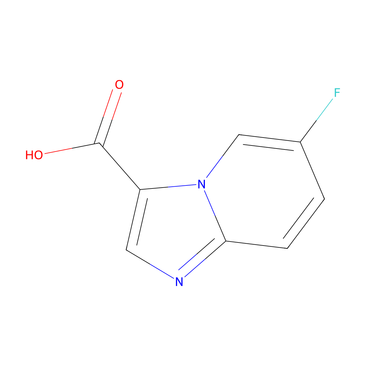 6-Fluoroimidazo[1,2-a]pyridine-3-carboxylic acid molecular structure, CAS 1019021-85-2