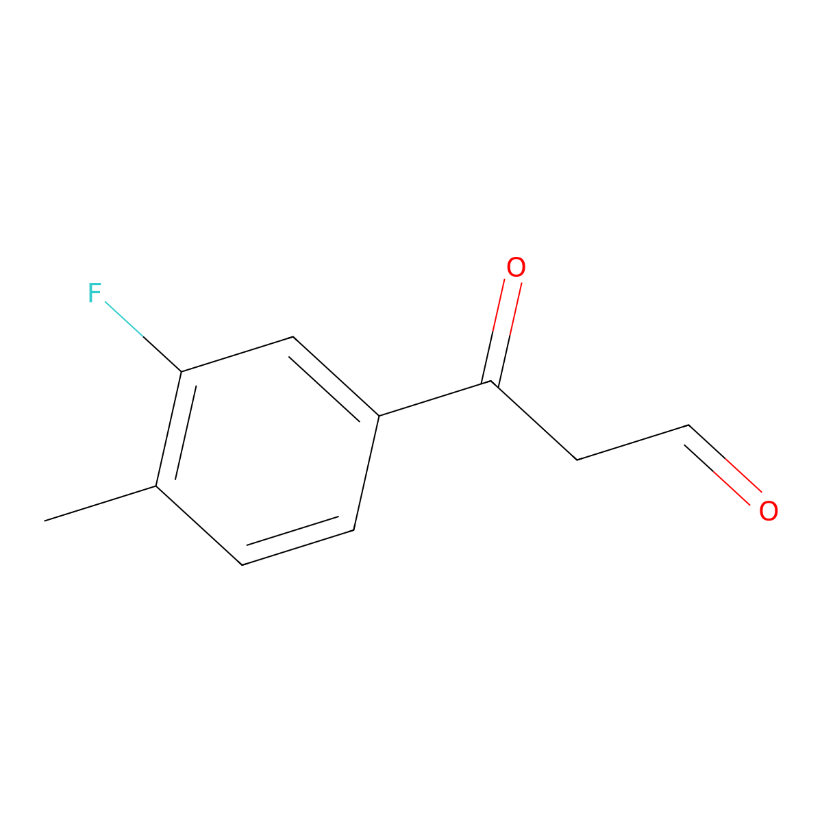 3-(3-Fluoro-4-methylphenyl)-3-oxopropanal molecular structure, CAS 1019021-86-3
