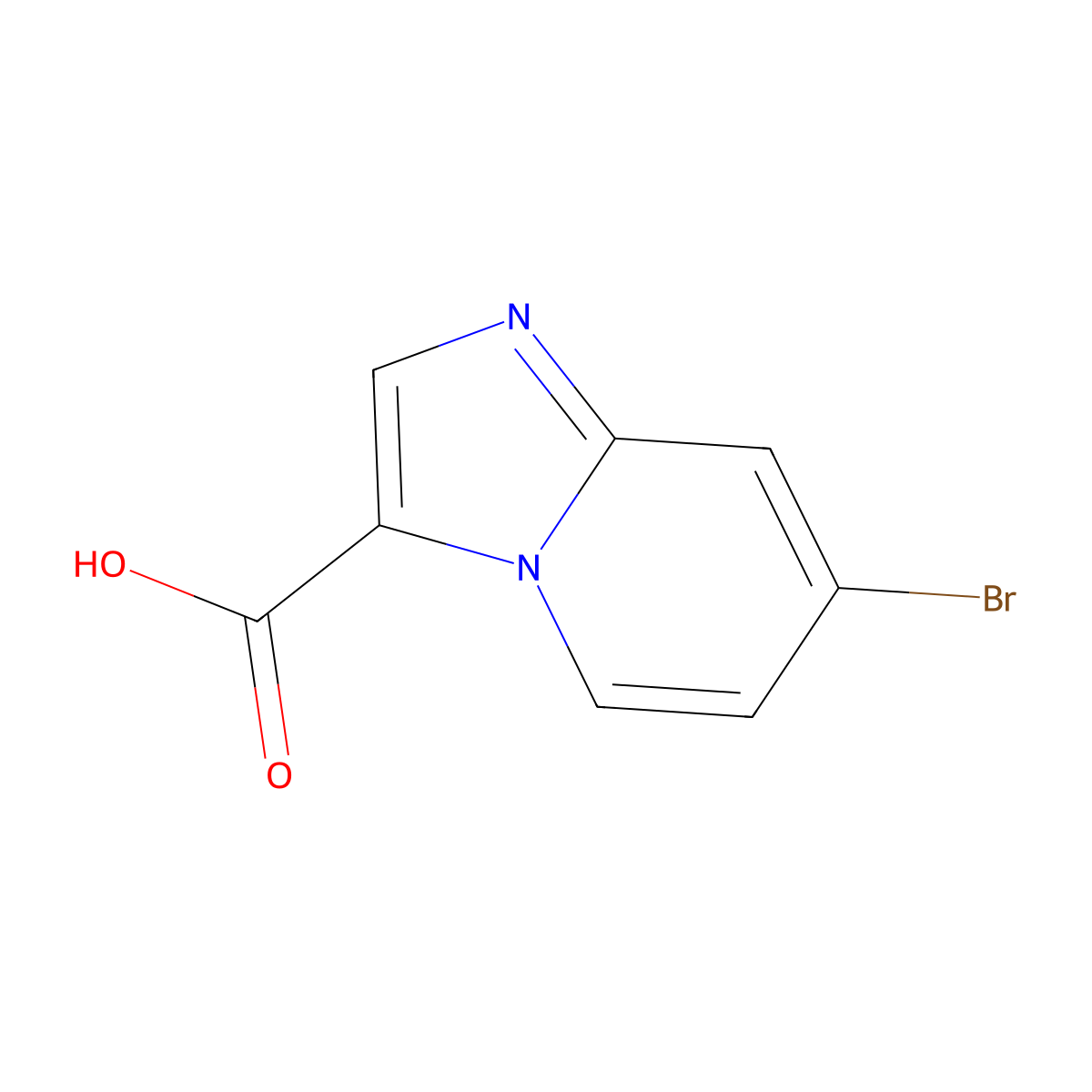 7-Bromoimidazo[1,2-a]pyridine-3-carboxylic acid molecular structure, CAS 1019021-93-2