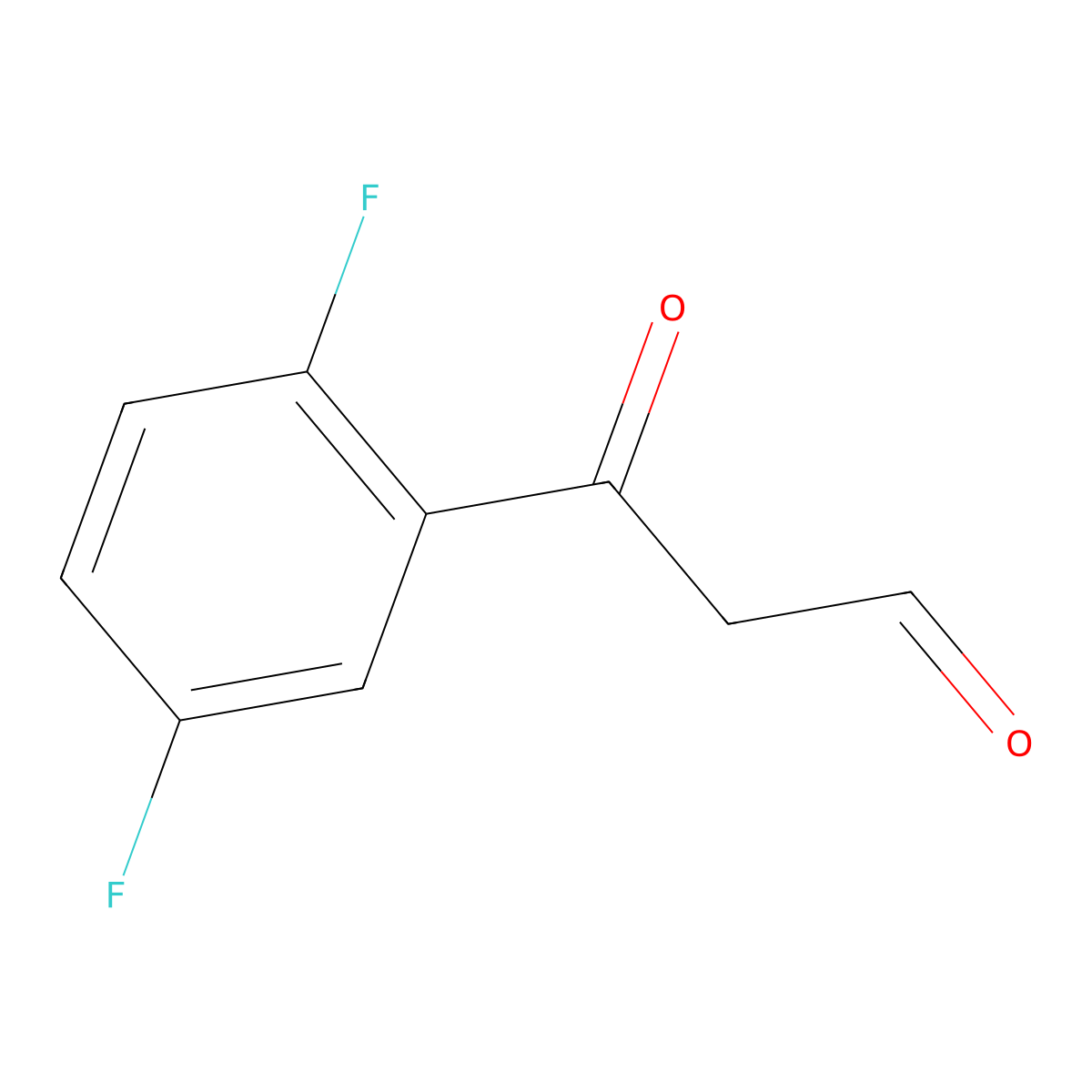 3-(2,5-Difluorophenyl)-3-oxopropanal molecular structure, CAS 1019022-66-2