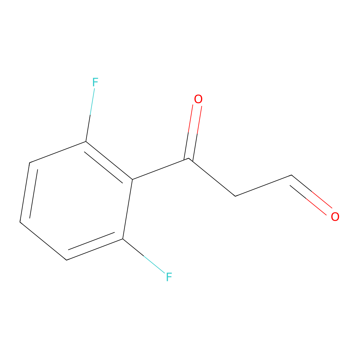 3-(2,6-Difluorophenyl)-3-oxopropanal molecular structure, CAS 1019022-82-2