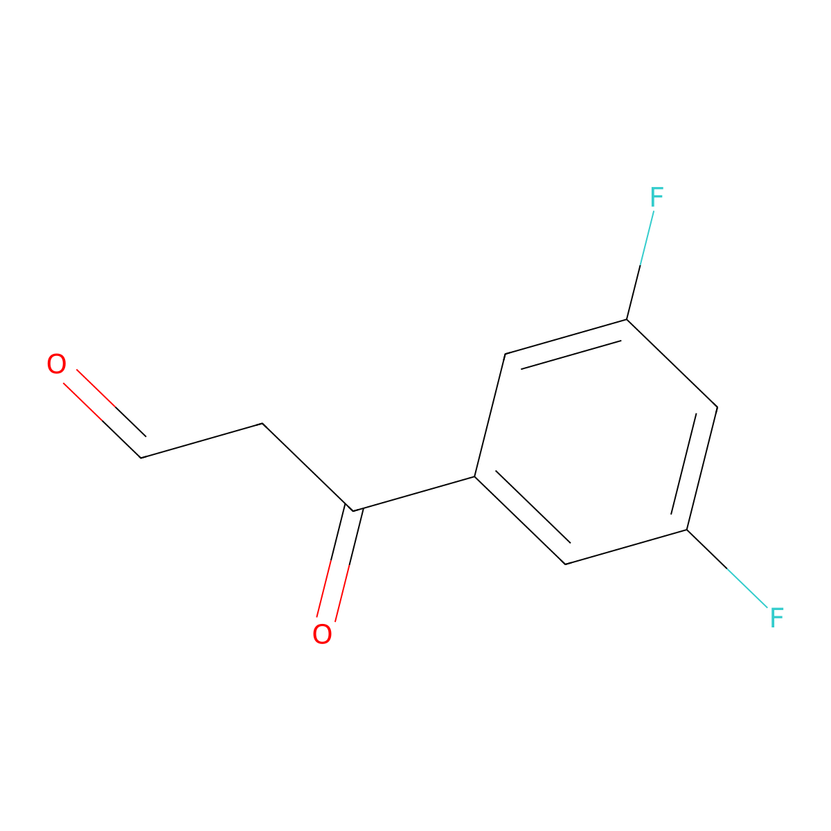 3-(3,5-Difluorophenyl)-3-oxopropanal molecular structure, CAS 1019022-90-2