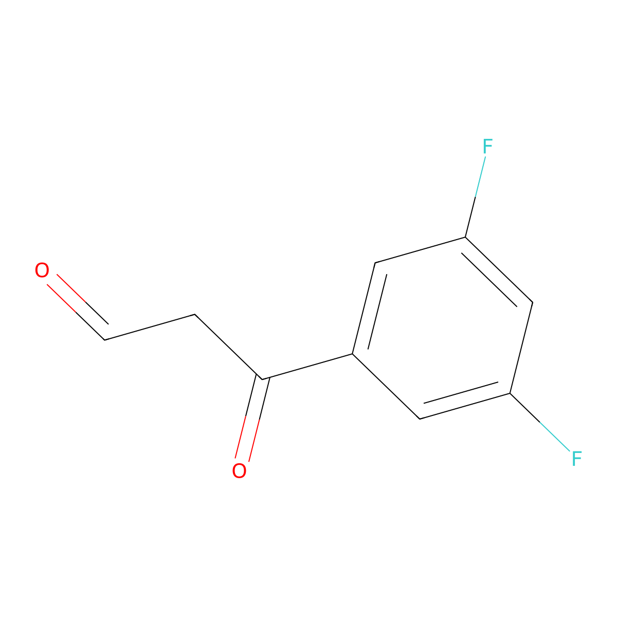 3-(3,5-Difluorophenyl)-3-oxopropanal molecular structure, CAS 1019022-90-2