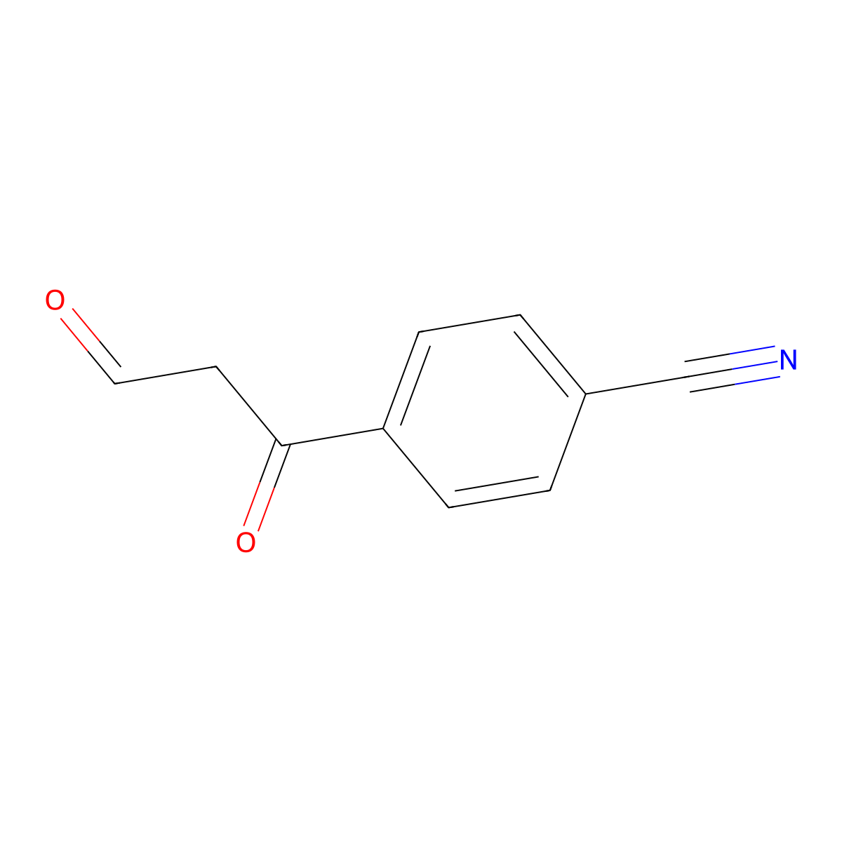 4-(3-Oxopropanoyl)benzonitrile molecular structure, CAS 1019023-25-6