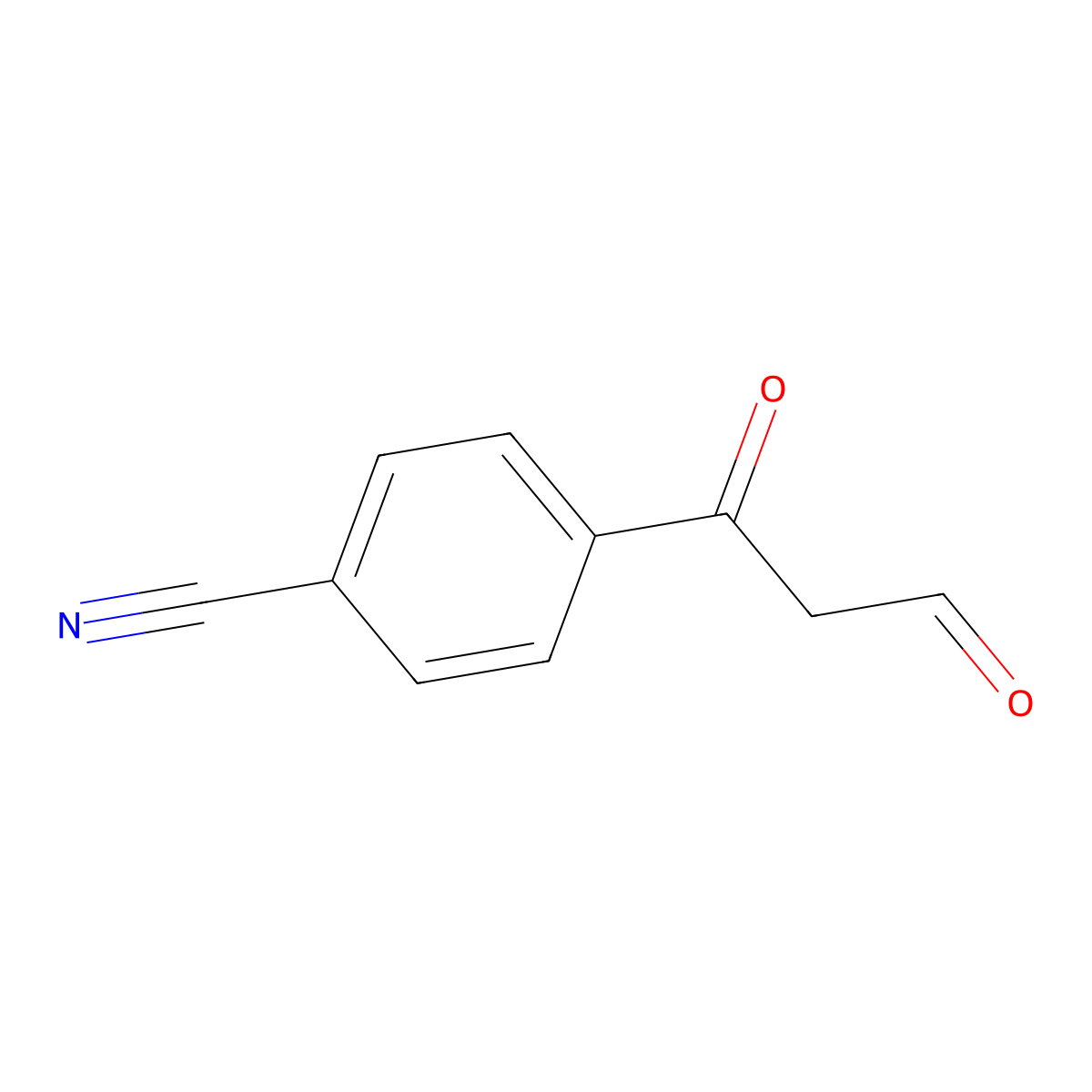 4-(3-Oxopropanoyl)benzonitrile molecular structure, CAS 1019023-25-6