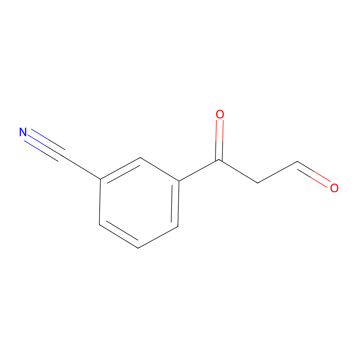 3-(3-Oxopropanoyl)benzonitrile molecular structure, CAS 1019023-33-6