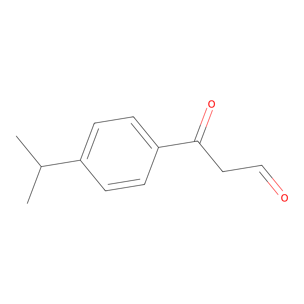 3-(4-Isopropylphenyl)-3-oxopropanal molecular structure, CAS 1019023-70-1