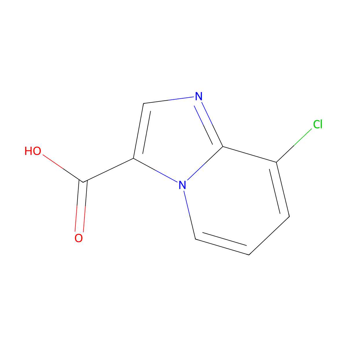 8-Chloroimidazo[1,2-a]pyridine-3-carboxylic acid molecular structure, CAS 1019023-77-8
