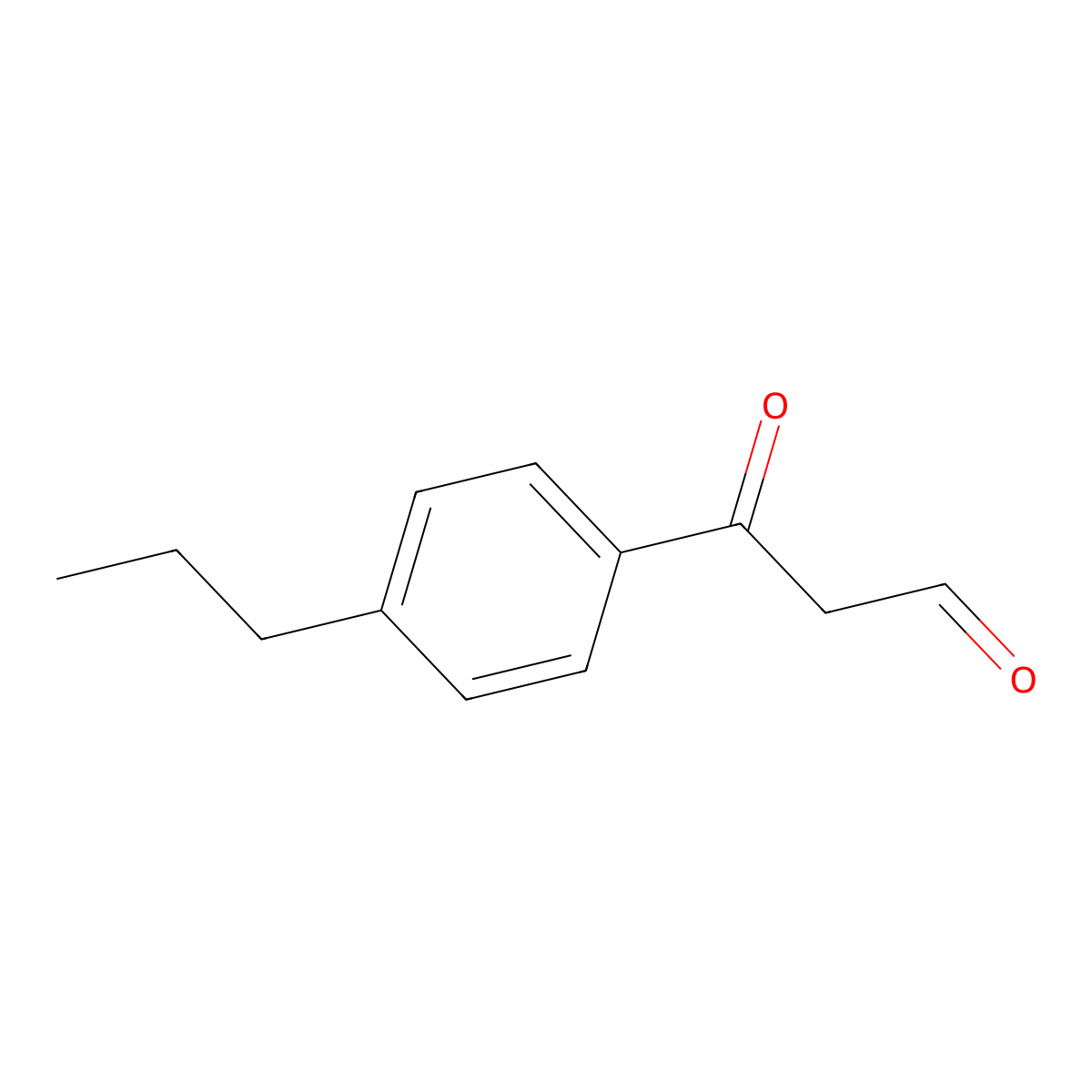 3-Oxo-3-(4-propylphenyl)propanal molecular structure, CAS 1019023-78-9
