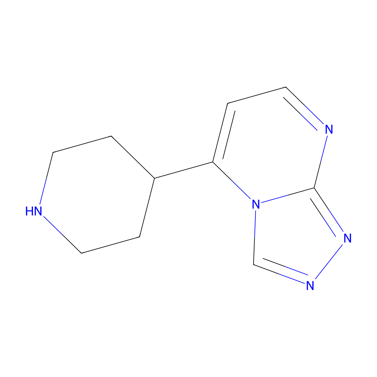 5-(Piperidin-4-yl)-[1,2,4]triazolo[4,3-a]pyrimidine molecular structure, CAS 1019024-48-6