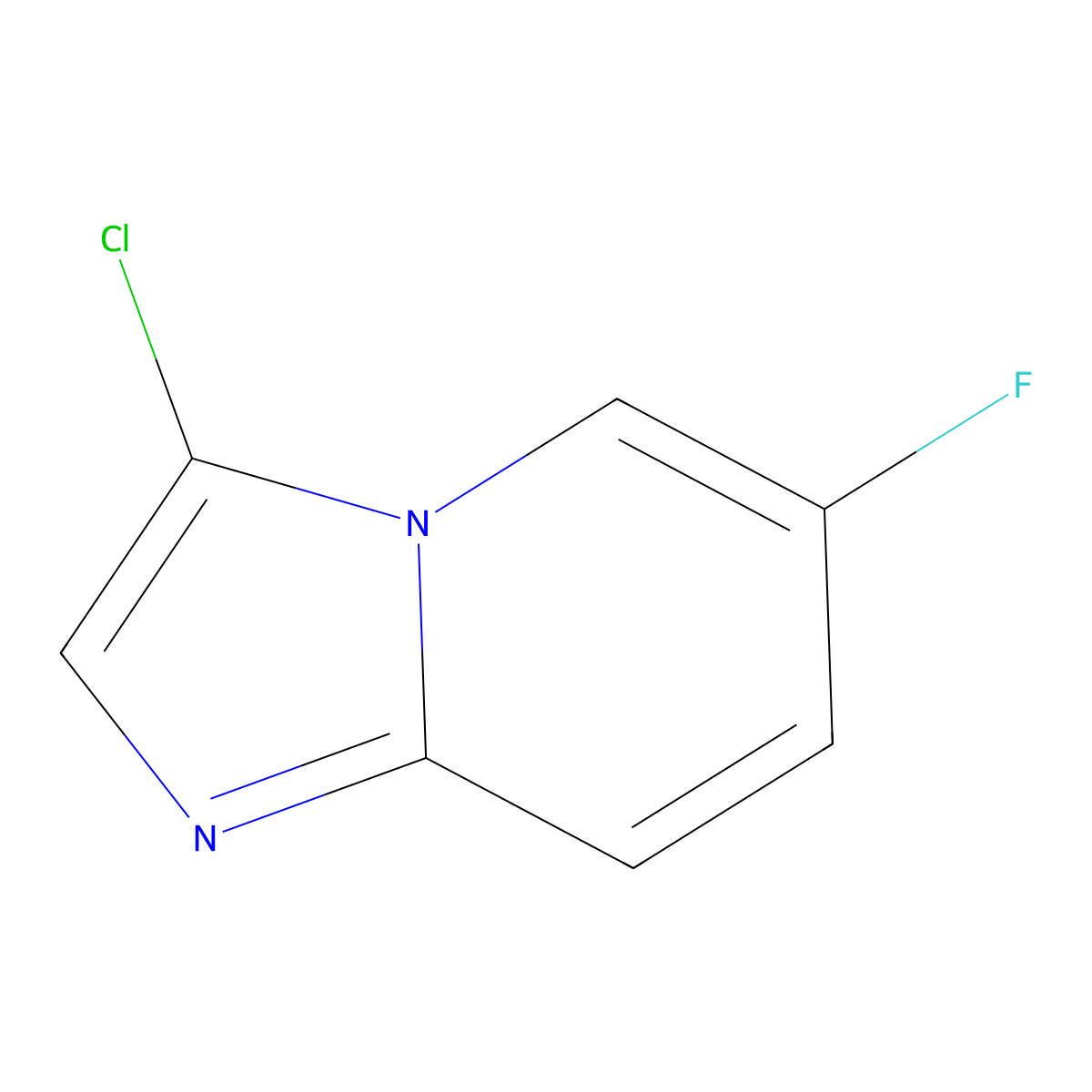 3-Chloro-6-fluoroimidazo[1,2-a]pyridine molecular structure, CAS 1019026-23-3