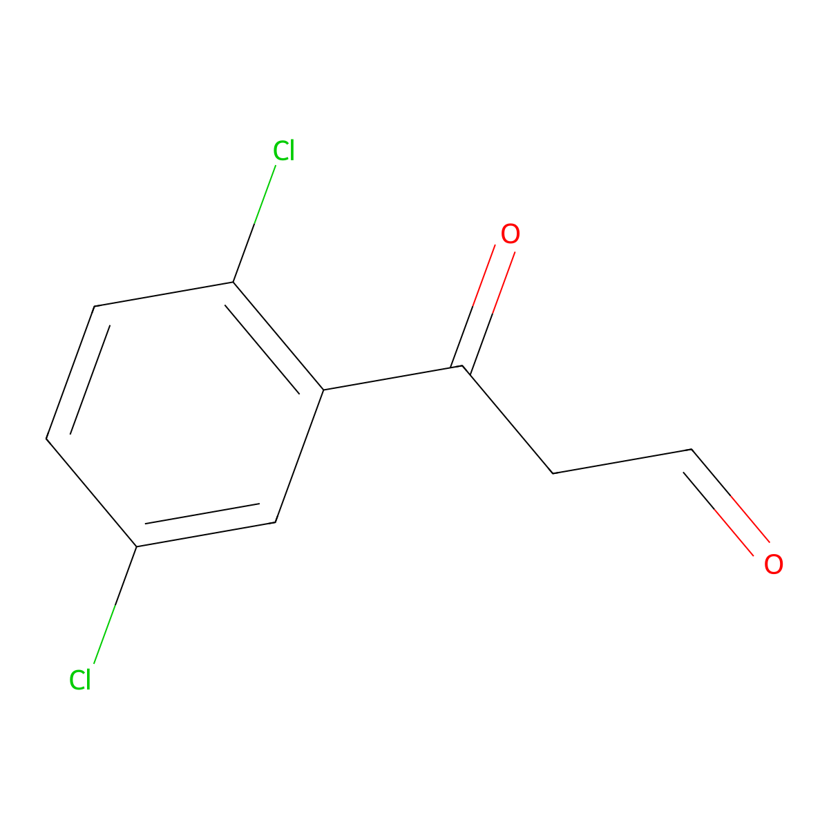 3-(2,5-Dichlorophenyl)-3-oxopropanal molecular structure, CAS 1019029-74-3