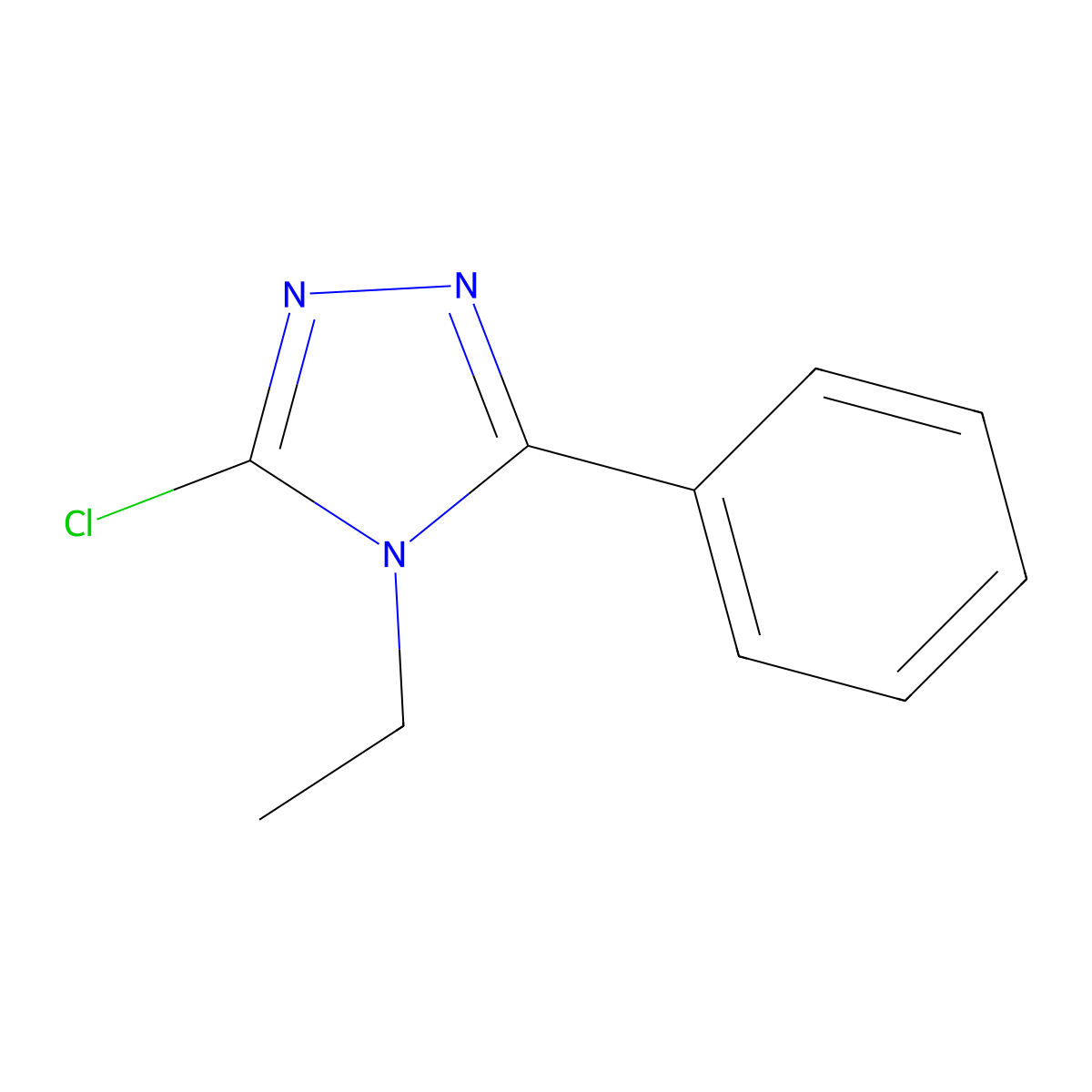 3-chloro-4-ethyl-5-phenyl-4H-1,2,4-triazole molecular structure, CAS 1019032-87-1