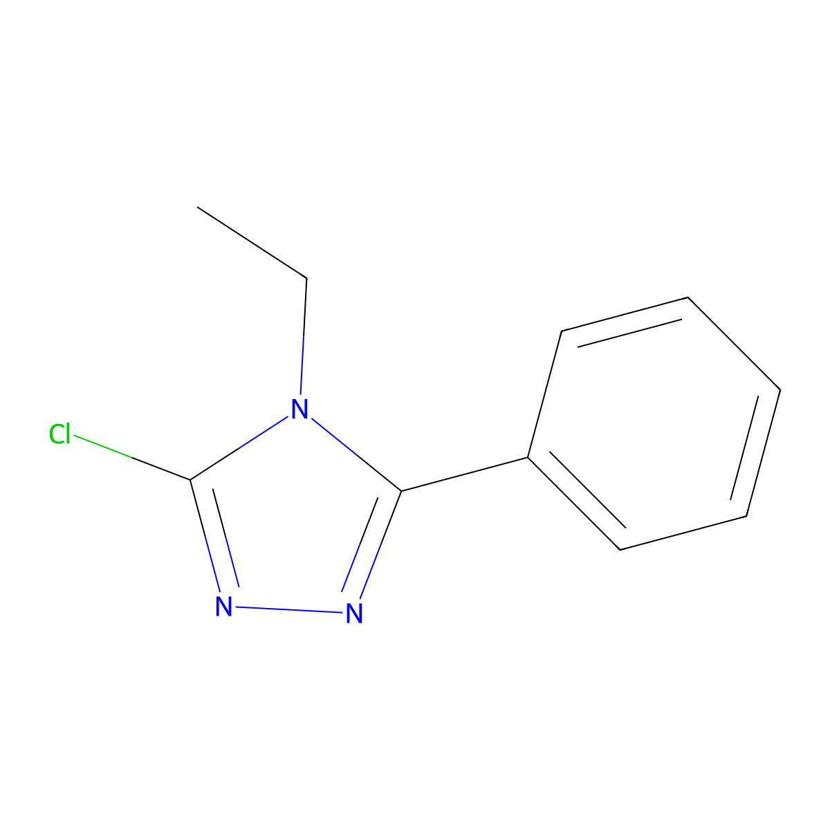3-chloro-4-ethyl-5-phenyl-4H-1,2,4-triazole molecular structure, CAS 1019032-87-1