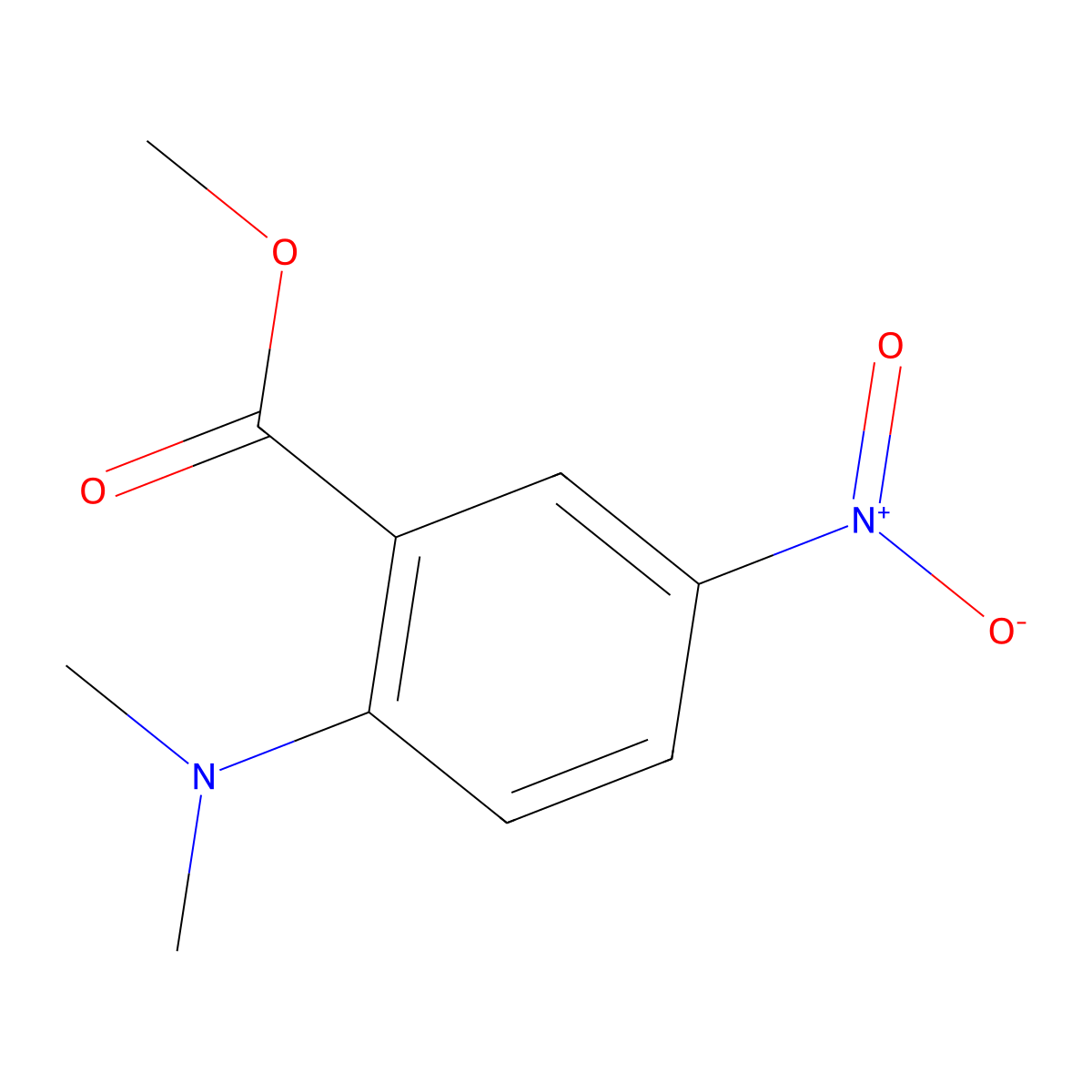 Methyl 2-(dimethylamino)-5-nitrobenzoate molecular structure, CAS 101905-71-9