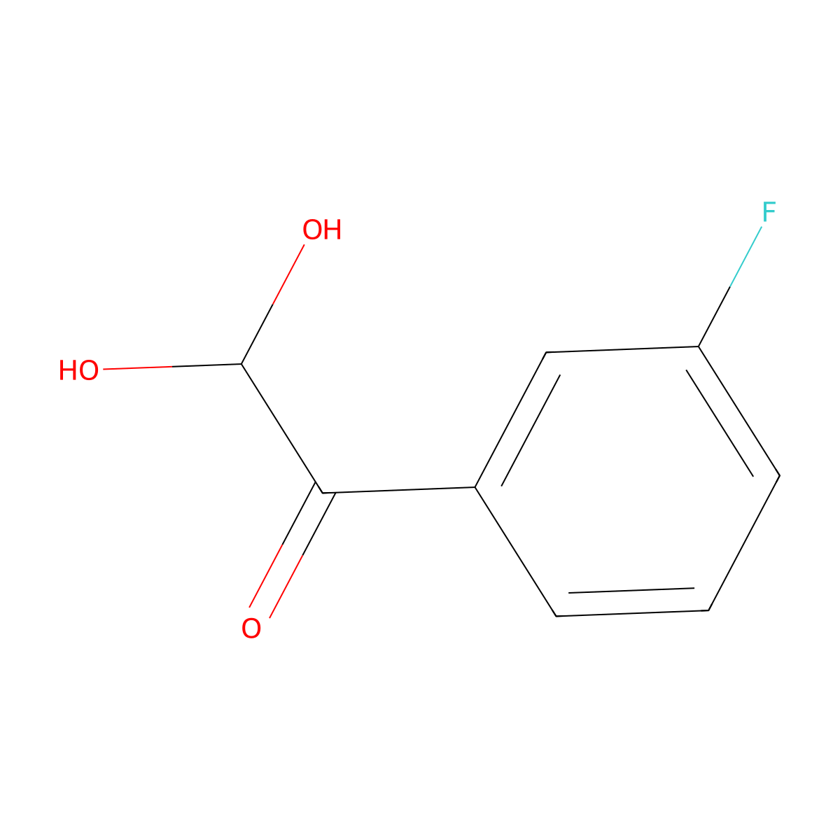 1-(3-Fluorophenyl)-2,2-dihydroxyethanone molecular structure, CAS 101906-06-3