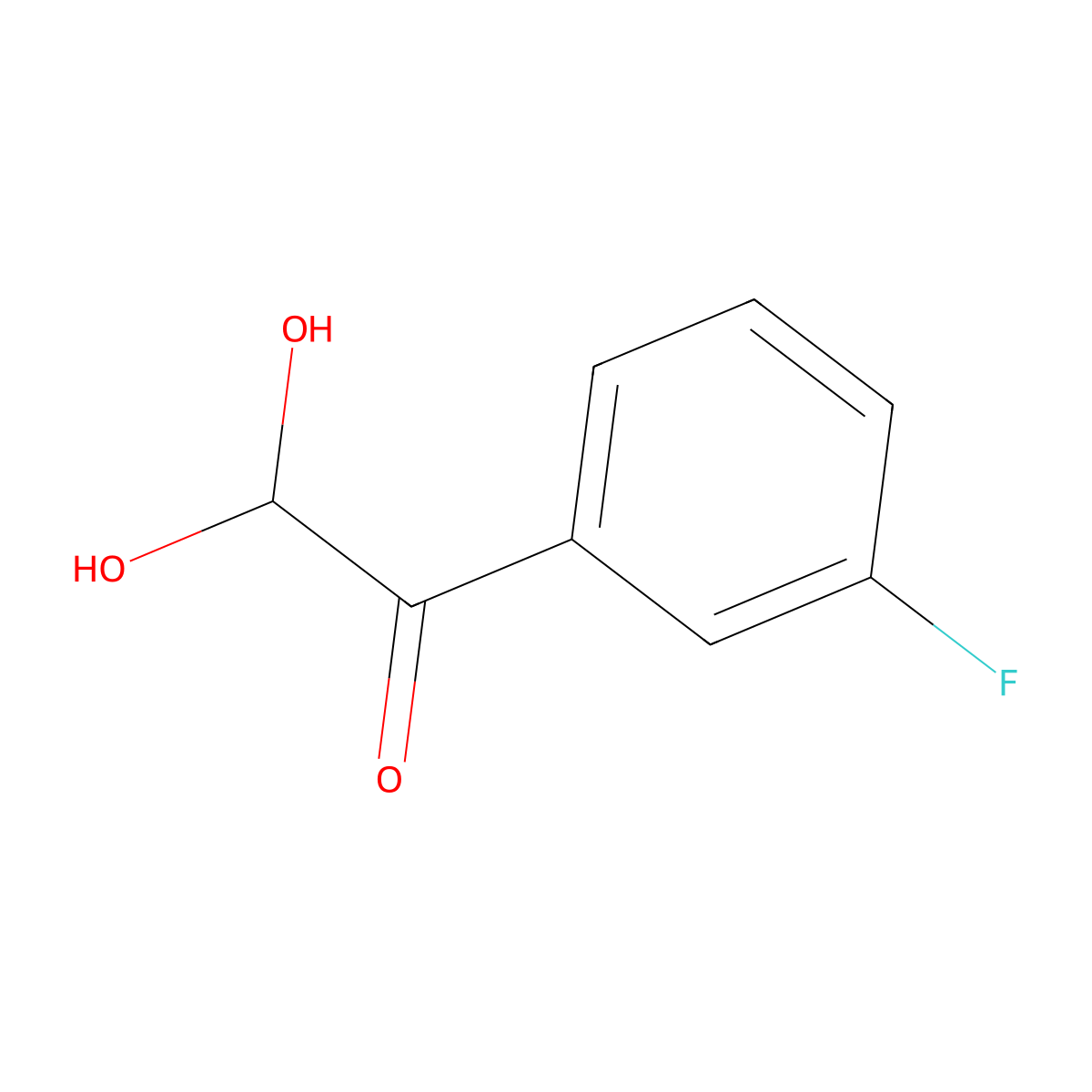 1-(3-Fluorophenyl)-2,2-dihydroxyethanone molecular structure, CAS 101906-06-3