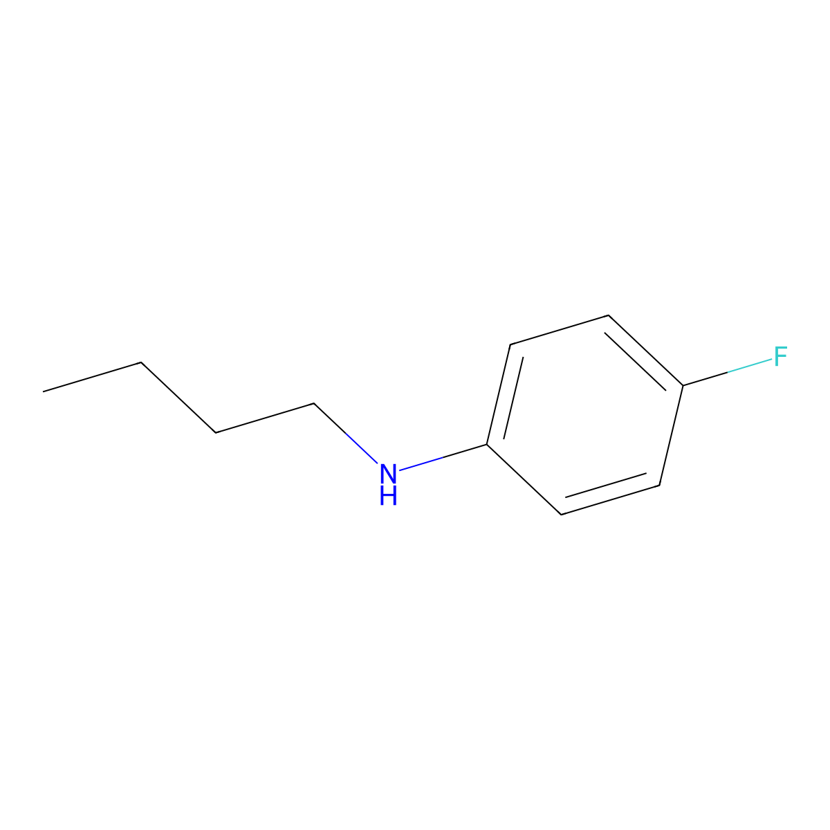 N-Butyl-4-fluoroaniline molecular structure, CAS 101906-10-9