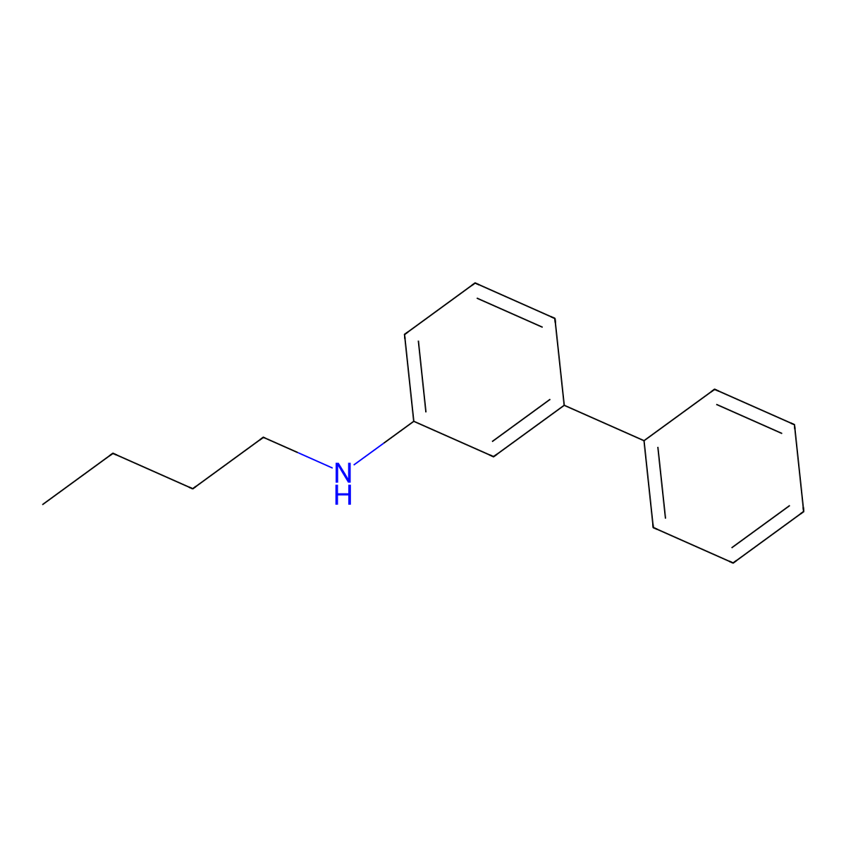 N-Butylbiphenyl-3-amine molecular structure, CAS 101906-11-0