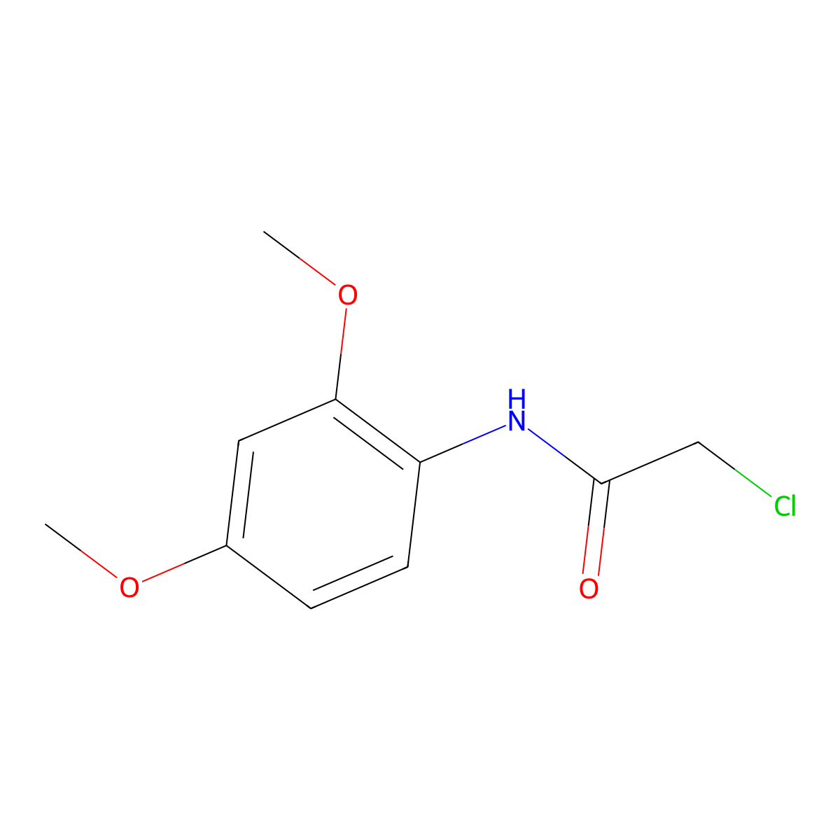 2-chloro-N-(2,4-dimethoxyphenyl)acetamide molecular structure, CAS 101908-41-2