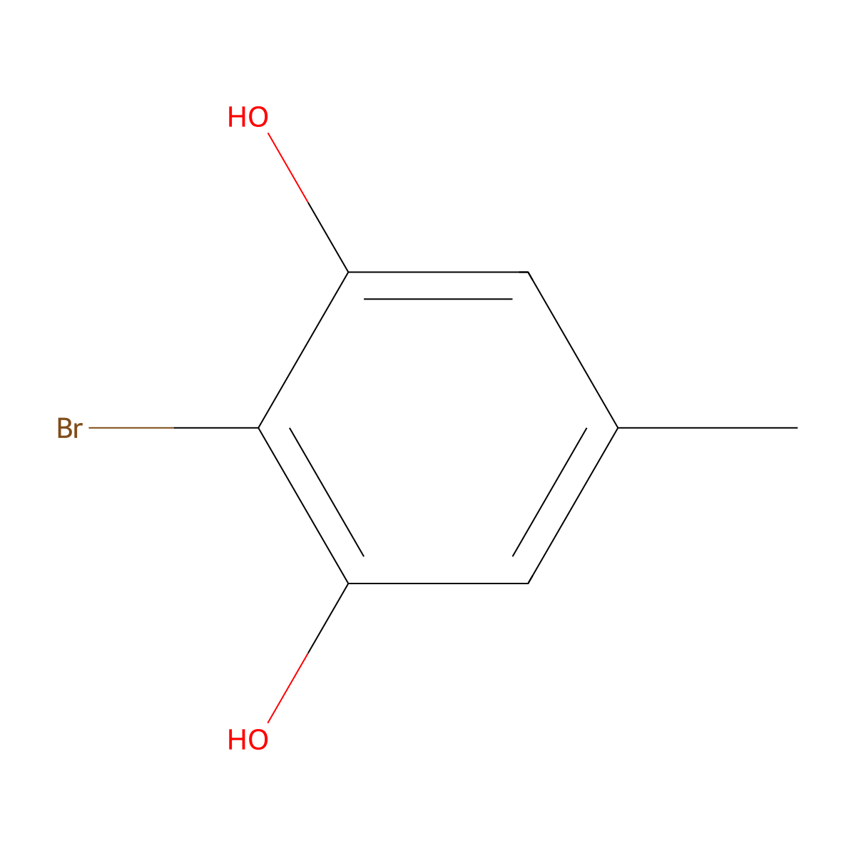 2-Bromo-5-methylbenzene-1,3-diol molecular structure, CAS 101908-82-1