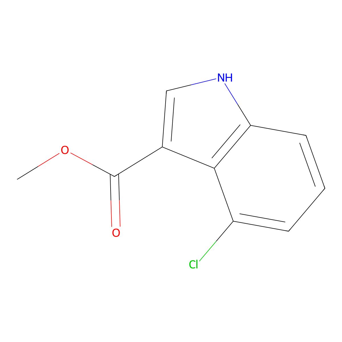 Methyl 4-chloro-1H-indole-3-carboxylate molecular structure, CAS 101909-42-6