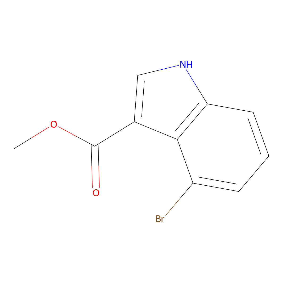 Methyl 4-bromo-1H-indole-3-carboxylate molecular structure, CAS 101909-43-7