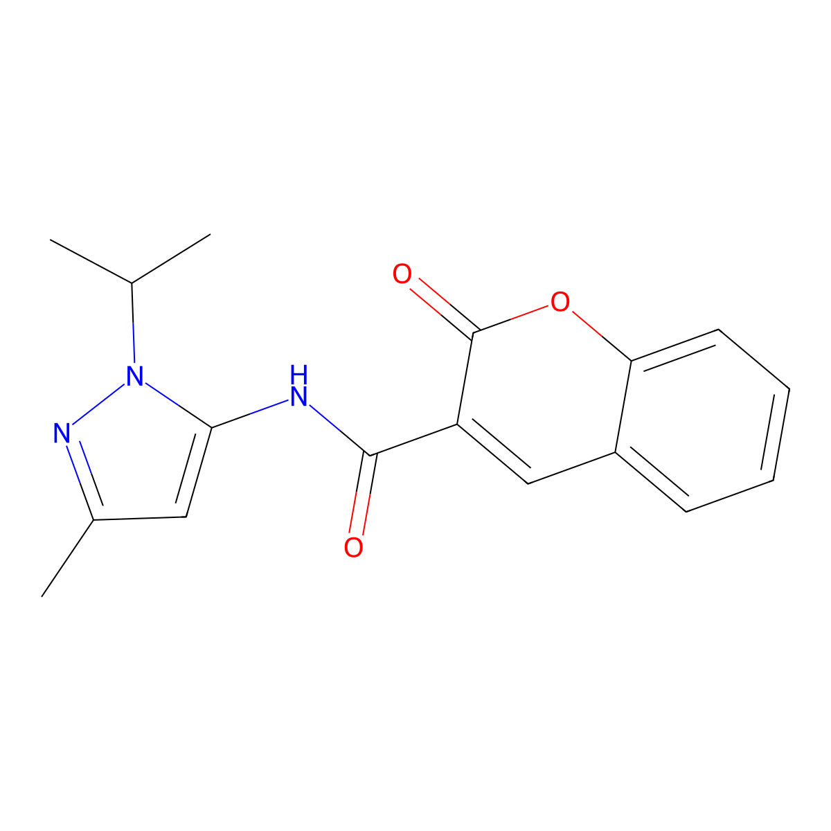 N-[3-methyl-1-(propan-2-yl)-1H-pyrazol-5-yl]-2-oxo-2H-chromene-3-carboxamide molecular structure, CAS 1019097-31-4