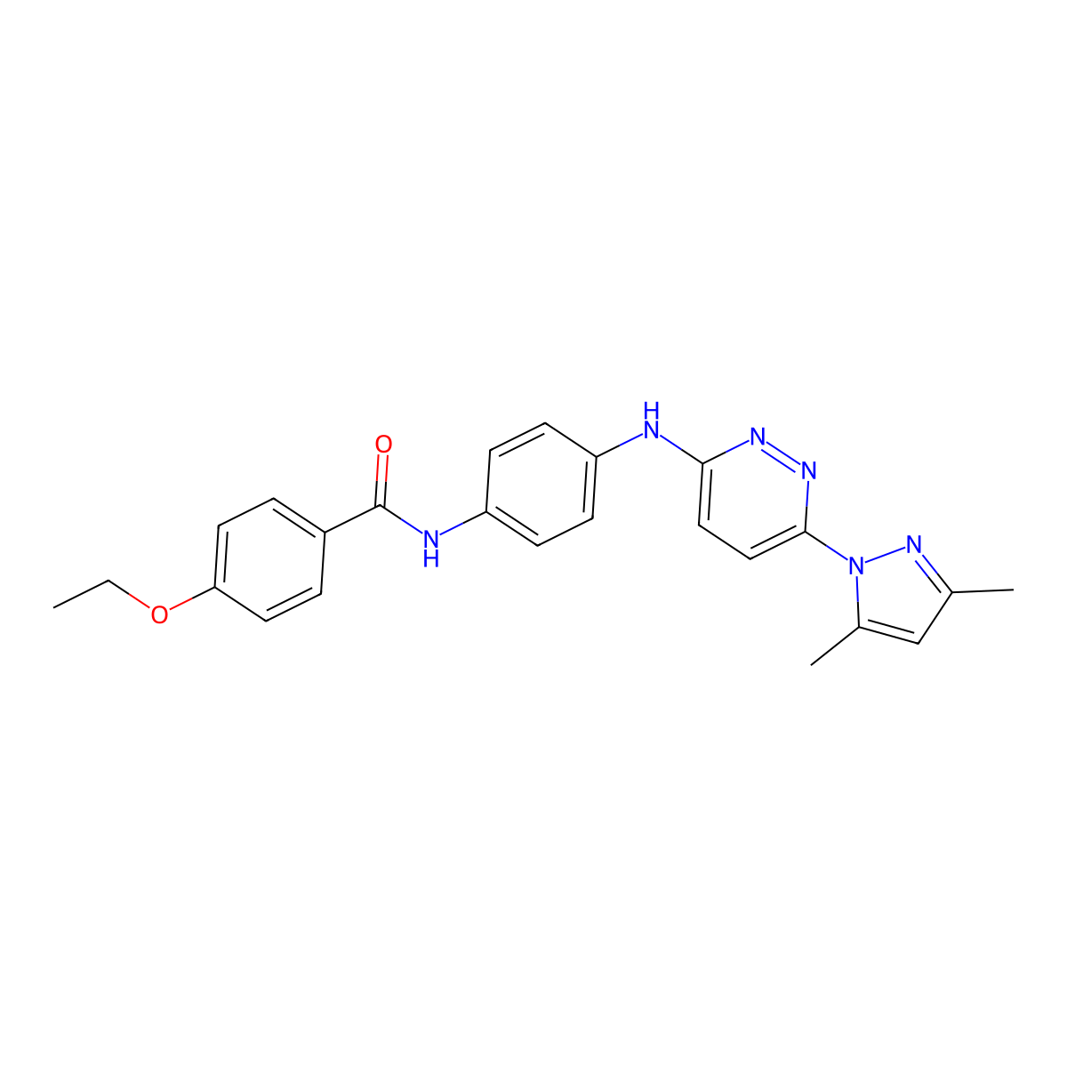 N-(4-{[6-(3,5-dimethyl-1H-pyrazol-1-yl)pyridazin-3-yl]amino}phenyl)-4-ethoxybenzamide molecular structure, CAS 1019097-71-2