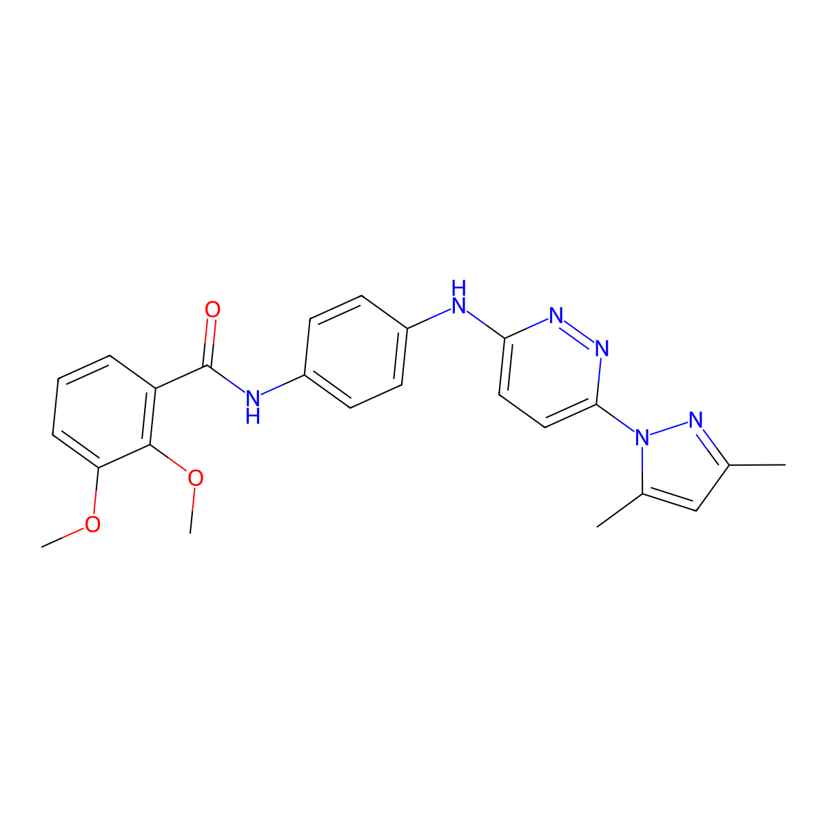 N-(4-{[6-(3,5-dimethyl-1H-pyrazol-1-yl)pyridazin-3-yl]amino}phenyl)-2,3-dimethoxybenzamide molecular structure, CAS 1019097-76-7