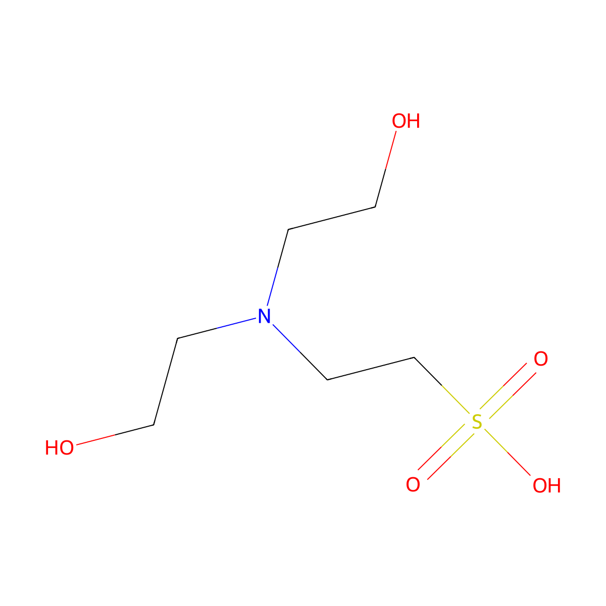 2-(Bis(2-hydroxyethyl)amino)ethanesulphonic acid molecular structure, CAS 10191-18-1