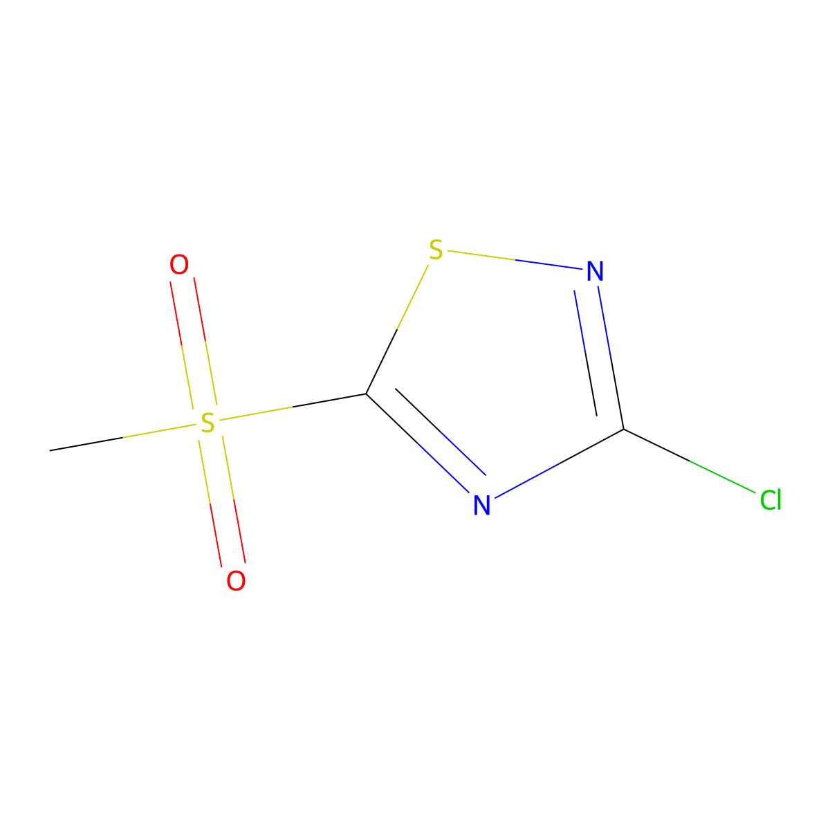 3-Chloro-5-methanesulfonyl-1,2,4-thiadiazole molecular structure, CAS 10191-91-0