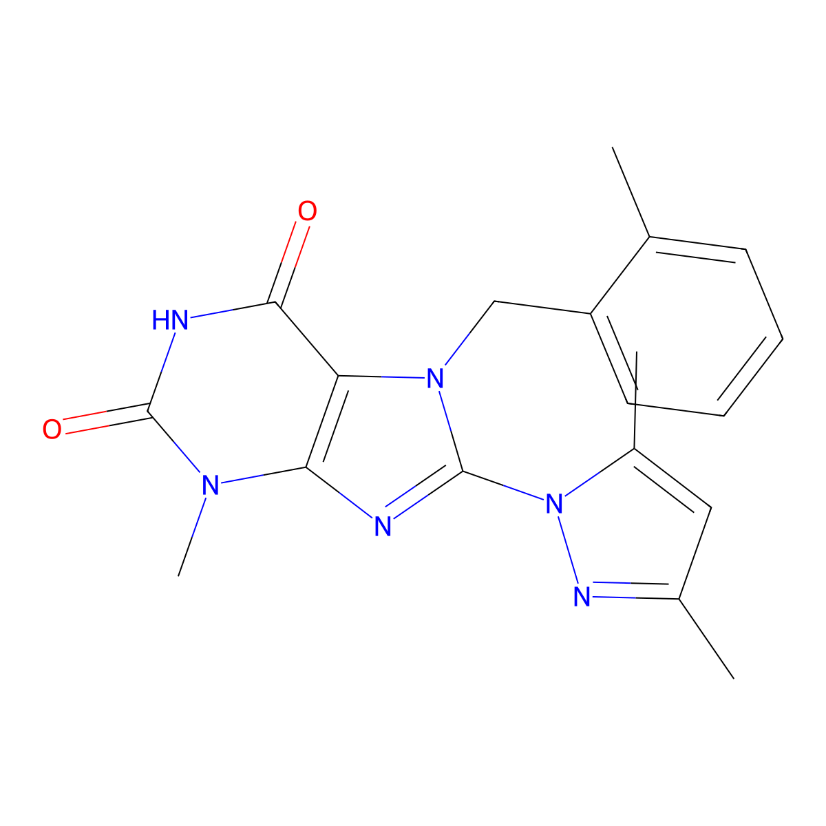8-(3,5-dimethyl-1H-pyrazol-1-yl)-3-methyl-7-(2-methylbenzyl)-1H-purine-2,6(3H,7H)-dione molecular structure, CAS 1019100-06-1