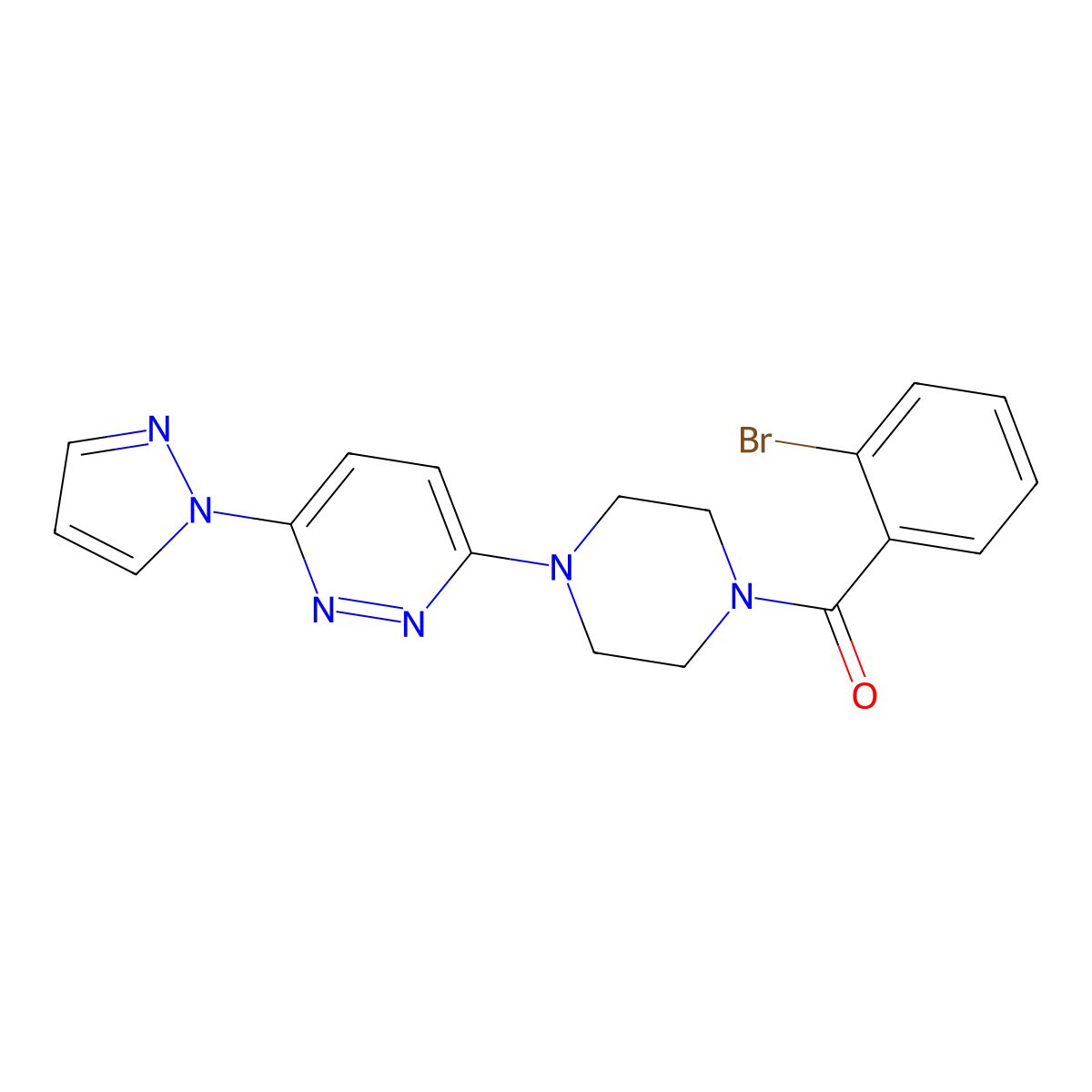 3-[4-(2-bromobenzoyl)piperazin-1-yl]-6-(1H-pyrazol-1-yl)pyridazine molecular structure, CAS 1019100-59-4