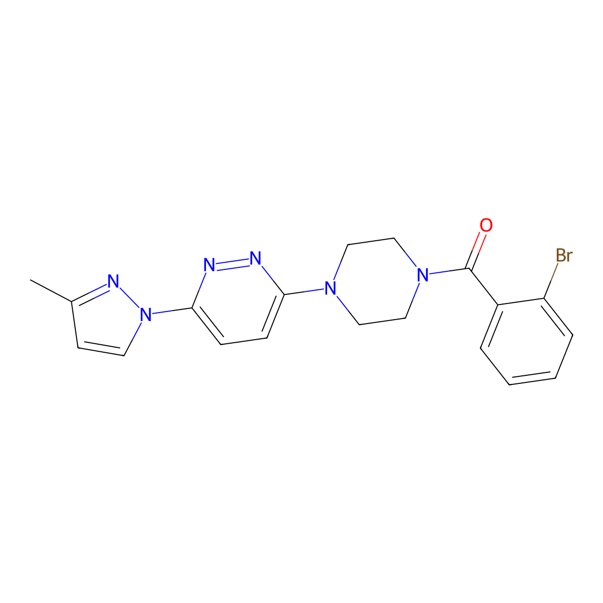 3-[4-(2-bromobenzoyl)piperazin-1-yl]-6-(3-methyl-1H-pyrazol-1-yl)pyridazine molecular structure, CAS 1019101-00-8