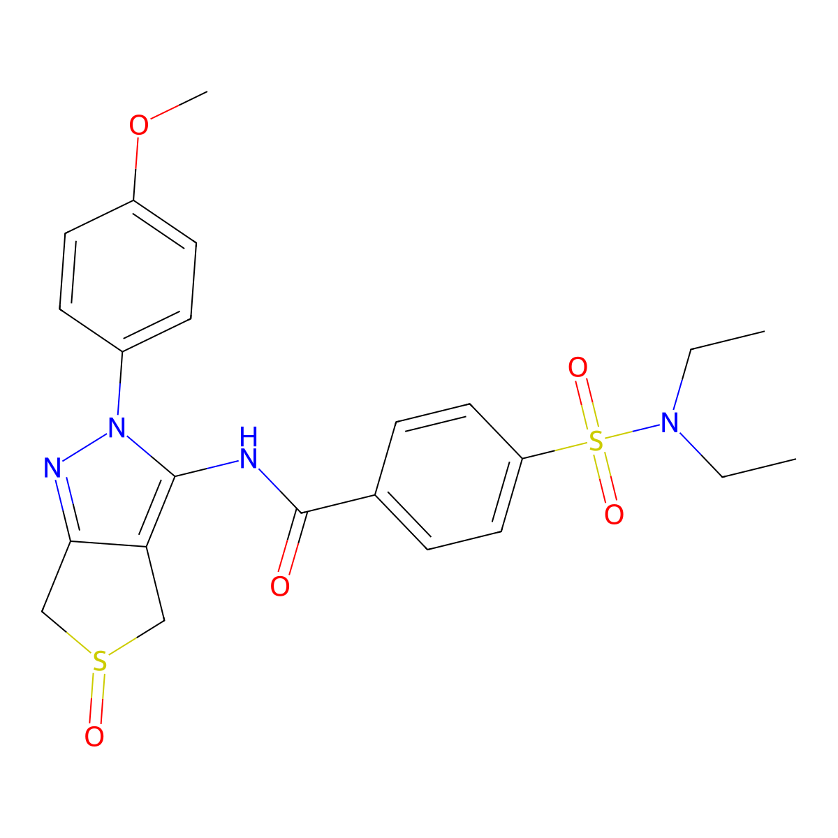 4-(N,N-diethylsulfamoyl)-N-(2-(4-methoxyphenyl)-5-oxido-4,6-dihydro-2H-thieno[3,4-c]pyrazol-3-yl)benzamide molecular structure, CAS 1019102-84-1
