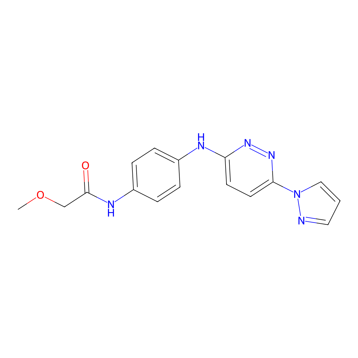 2-methoxy-N-(4-{[6-(1H-pyrazol-1-yl)pyridazin-3-yl]amino}phenyl)acetamide molecular structure, CAS 1019105-11-3