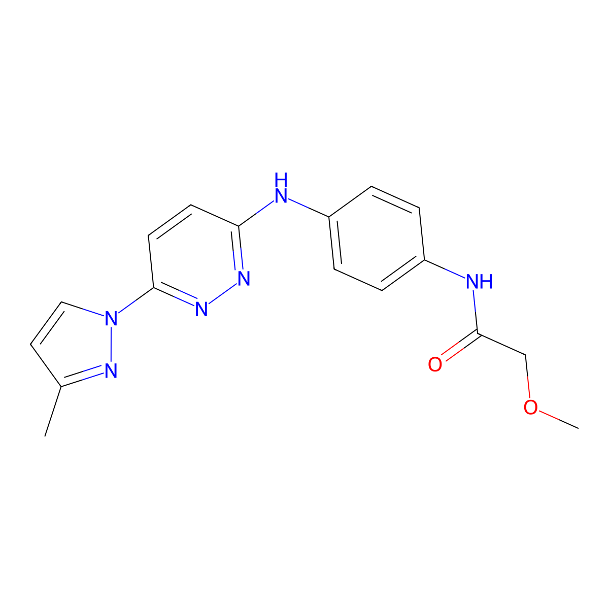 2-methoxy-N-(4-{[6-(3-methyl-1H-pyrazol-1-yl)pyridazin-3-yl]amino}phenyl)acetamide molecular structure, CAS 1019105-77-1