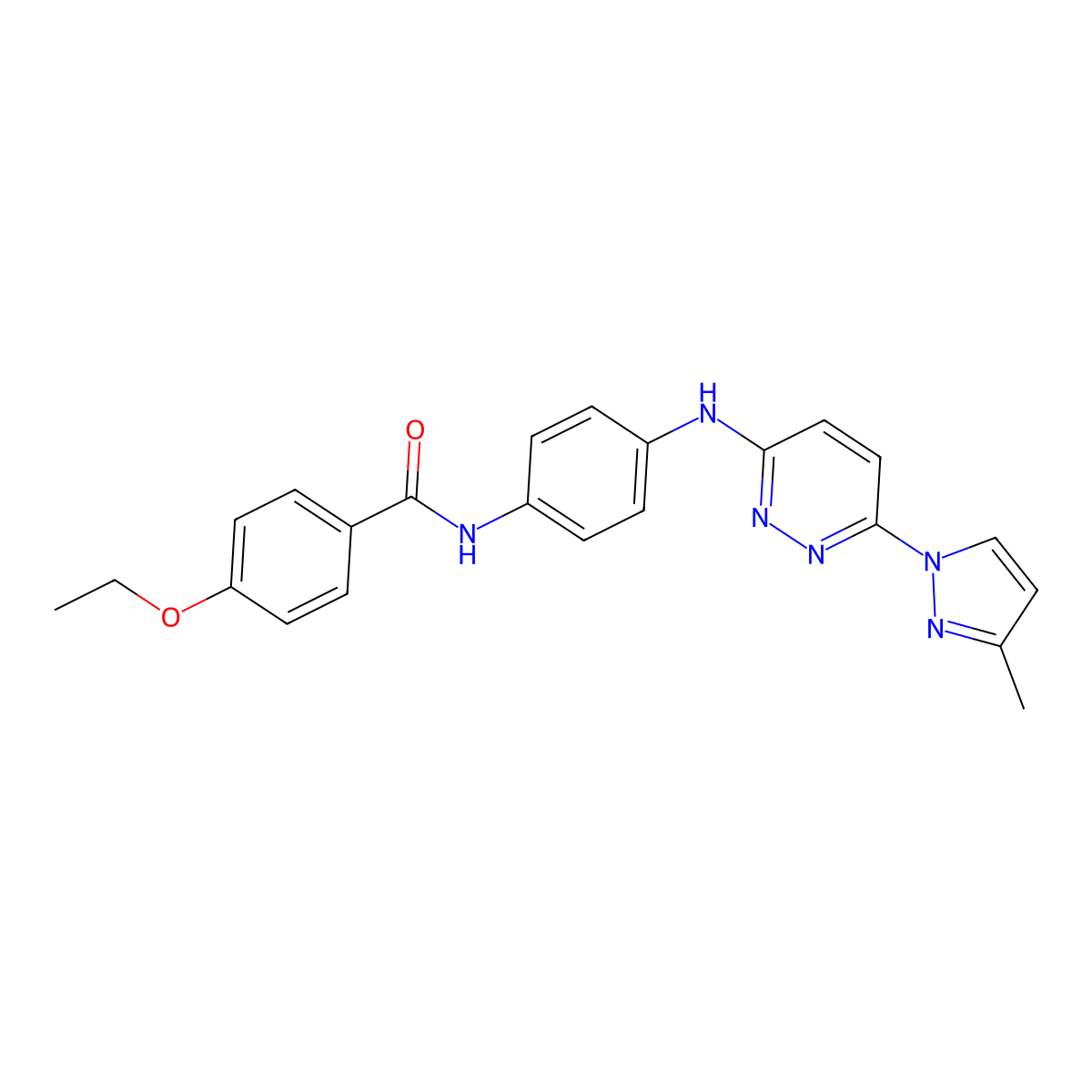 4-ethoxy-N-(4-{[6-(3-methyl-1H-pyrazol-1-yl)pyridazin-3-yl]amino}phenyl)benzamide molecular structure, CAS 1019105-94-2